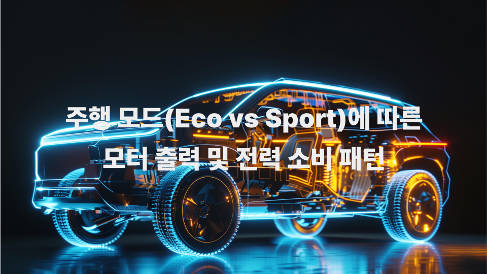 주행 모드Eco vs Sport에 따른 모터 출력 및 전력 소비 패턴